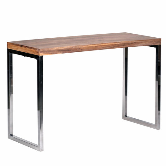 consoletafel GUNA massief houten acacia console met metalen poten bureau 120 x 45 cm landelijke dressoir