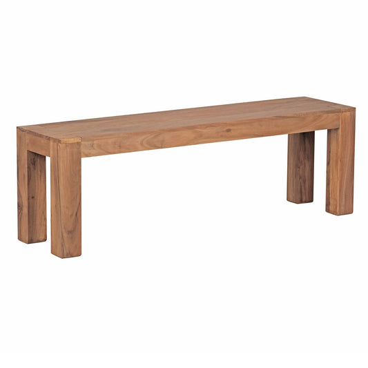 eetkamerbank MUMBAI massief hout acacia 140 x 45 x 35 cm houten bank natuurproduct Keukenbank in landhuisstijl