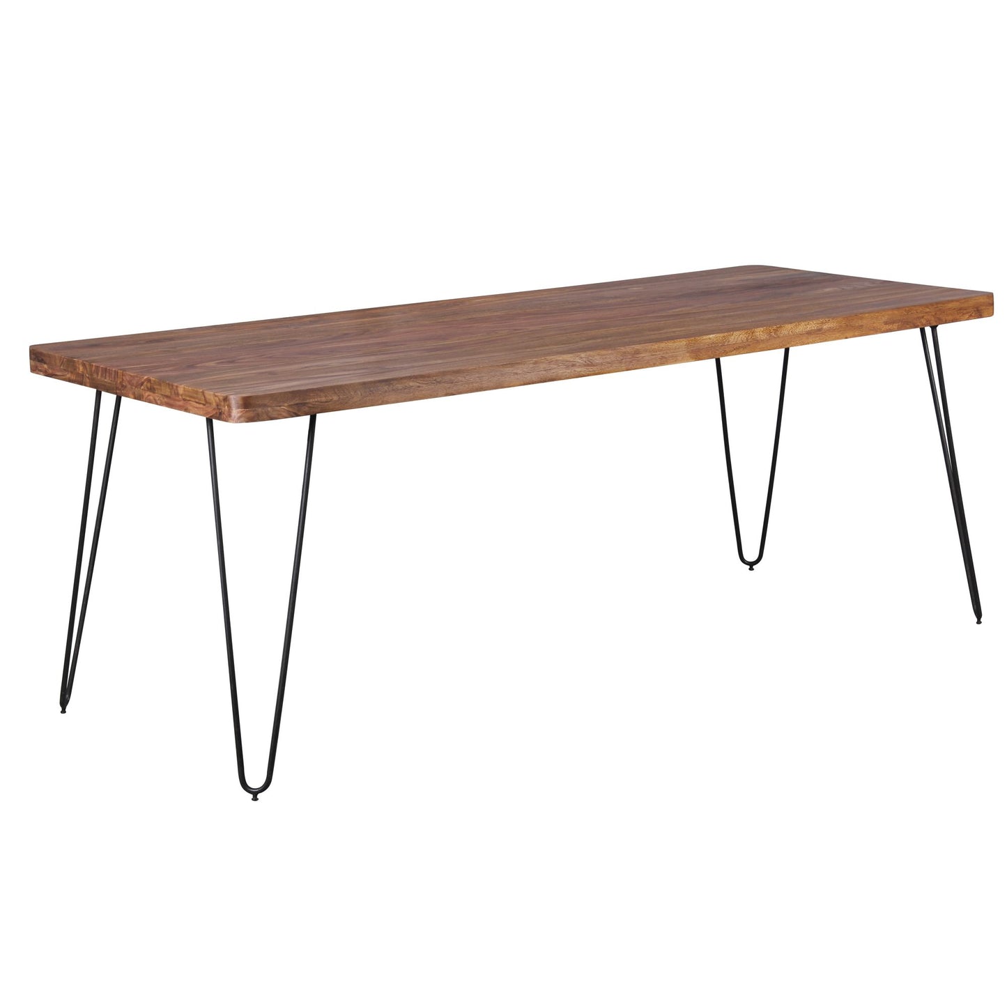 eettafel massief houten Sheesham 200cm eettafel houten tafel Metal poten keukentafel Landhaus donkerbruin