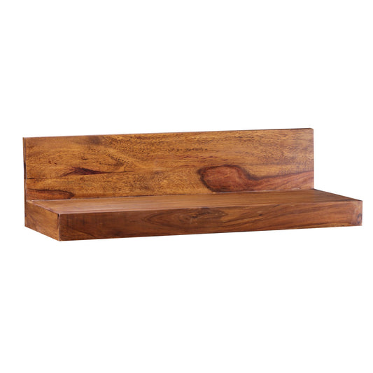 wandplank MUMBAI massief hout sheesham houten plank 60 cm landelijke stijl hangende plank echt houten wandplank natuurlijk product