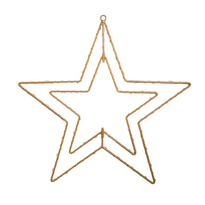 LED Outdoor Christmas Lamp "Stern" Ø 40 cm kerstdecoraties gemaakt van metaal in goud met stevig geïnstalleerde LED's