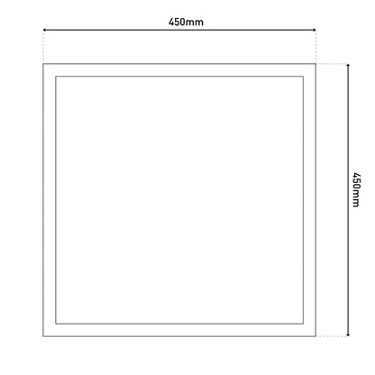 LED -sensorpaneel "Alegre" zijlengte 45 cm, veel functies, beugel inclusief beugel gemaakt van metaal en plastic, geïntegreerde leds warm wit wit