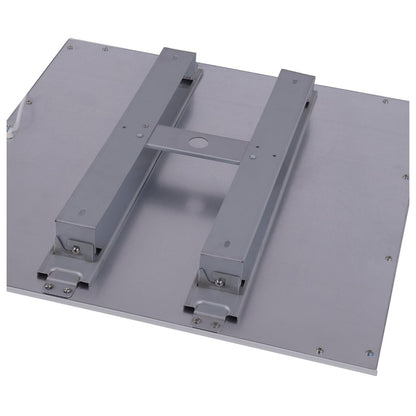 LED -assemblagepaneel "Sorriso", montagelamp gemaakt van metaal en plastic in wit met stevig ingebouwde LED's, 45x45 cm voor interieurs