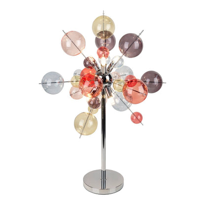 Tafellamp "explosie" pastelkleuren H: 73 cm