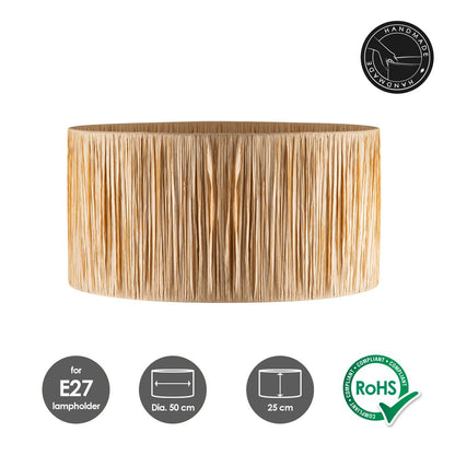 Home Sweet Home Raffia Lampenkap - beige - ø50 x 25 cm