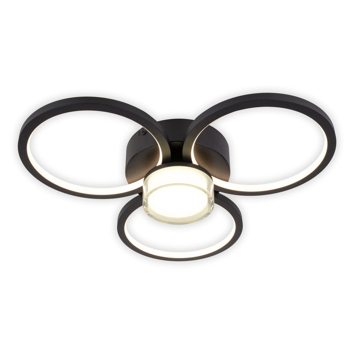 LED -plafondlicht "CIMO" gemaakt van zwart metaal en plastic, Ø Ca.