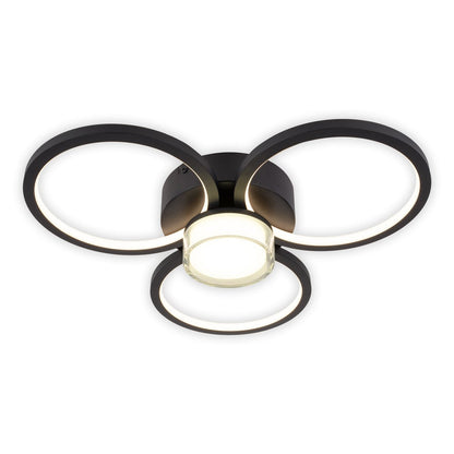 LED -plafondlicht "CIMO" gemaakt van zwart metaal en plastic, Ø Ca.