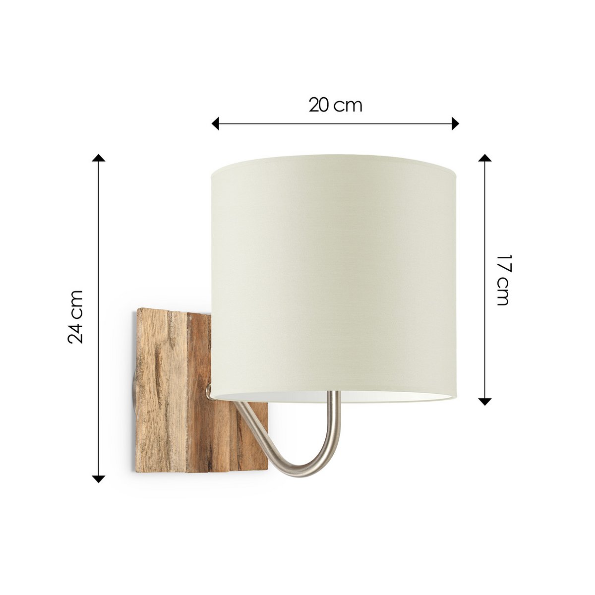 Home Sweet Home Wandlamp - Drift E27 Lampenkap warm wit 20cm