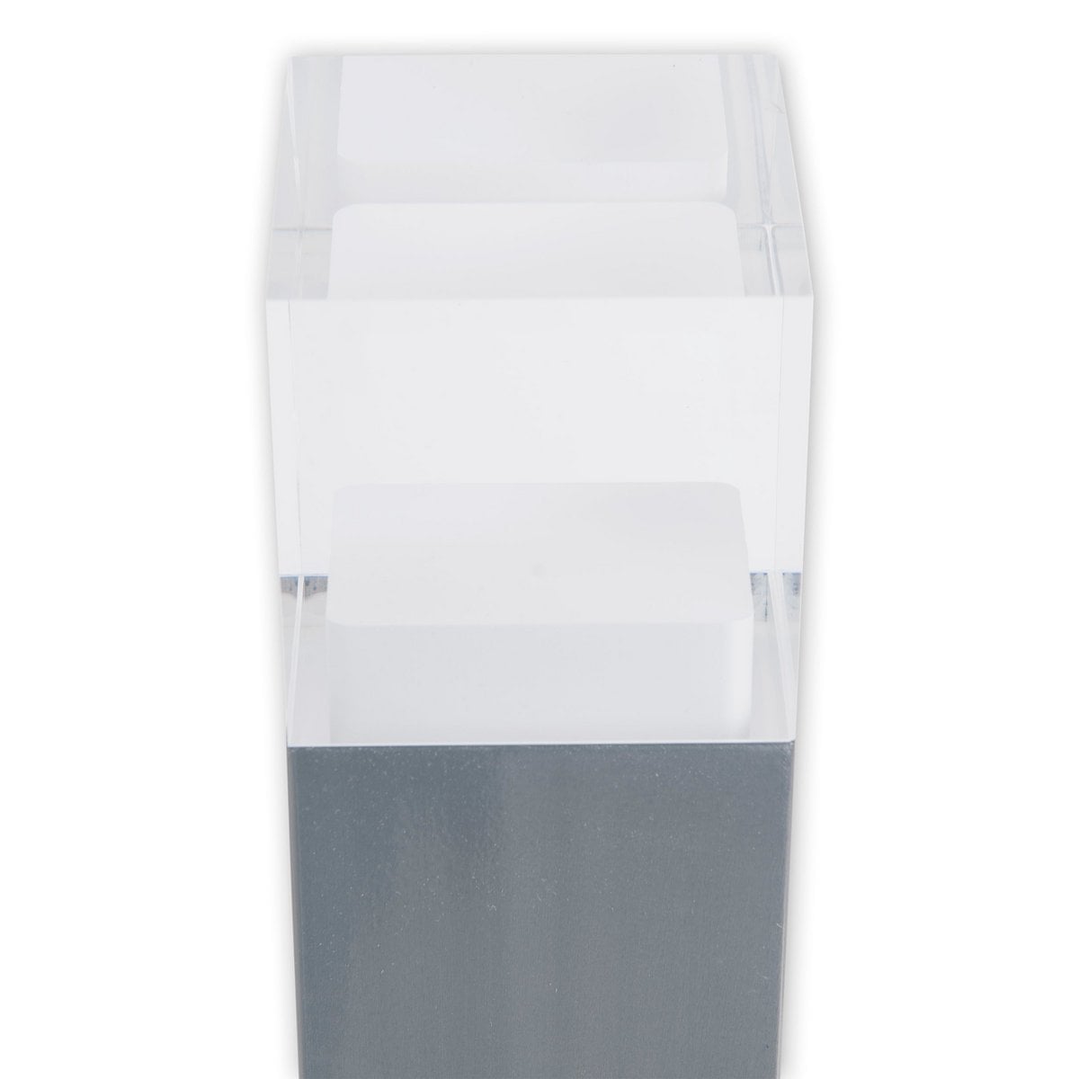 LED Outer Socket Light "Leah" gemaakt van metaal en plastic in stalen blanke, geïntegreerde LED, padlichten