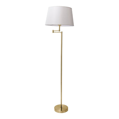 Staande lamp "Bologna" Hoogte 158 cm gemaakt van metaal in Matt Brass, Beier TextalsPreu, E27