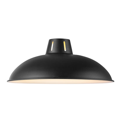 Home Sweet Home Lampenkap Altis rond zwart - B:30.5xD:30.5xH:12cm