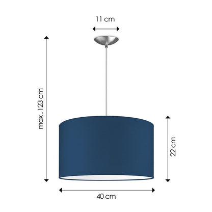 Home Sweet Home hanglamp Bling met lampenkap, E27, donkerblauw, 40cm