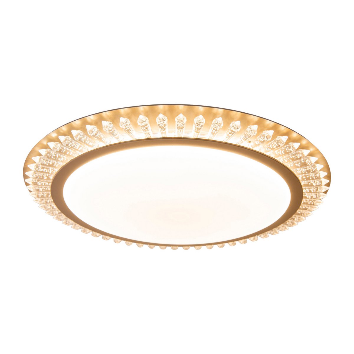 LED -plafondlicht "Madison" Ø 48 cm, veel functies, gemaakt van metaal en plastic, goud, met geïntegreerde LED's, verlichting voor woonkamers of kantoor