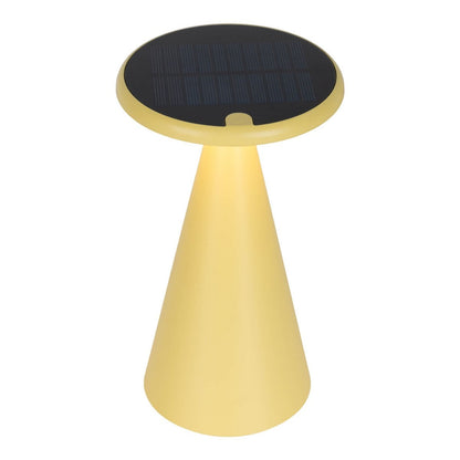 Zonne -batterijlamp "Palu" voor buiten en binnen, gemaakt van plastic in geel, 20 cm hoog