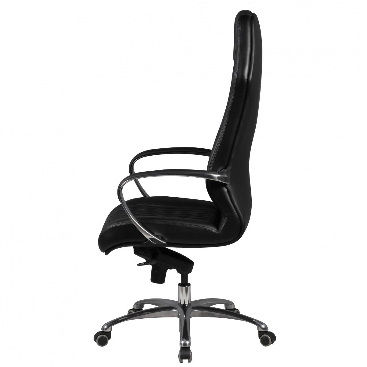 bureaustoel MONTEREY lederen zwarte bureaustoel 120KG Executive stoel hoge rug met hoofdsteun X-XL