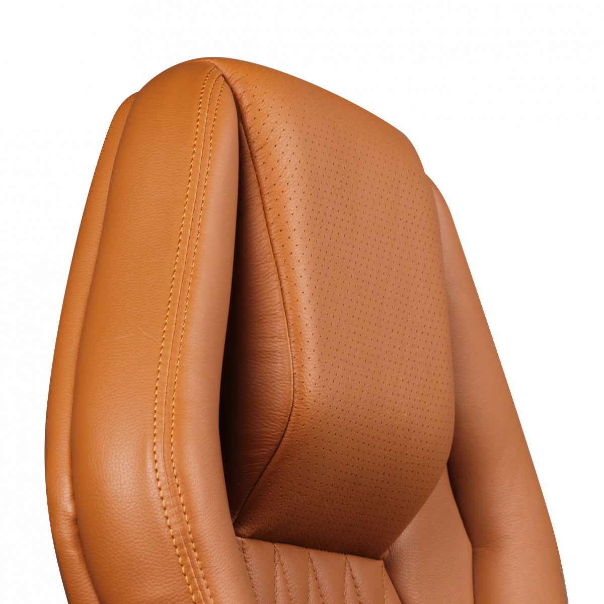 bureaustoel MONTEREY lederen bureaustoel Caramel 120KG Executive stoel hoge rug met hoofdsteun X-XL