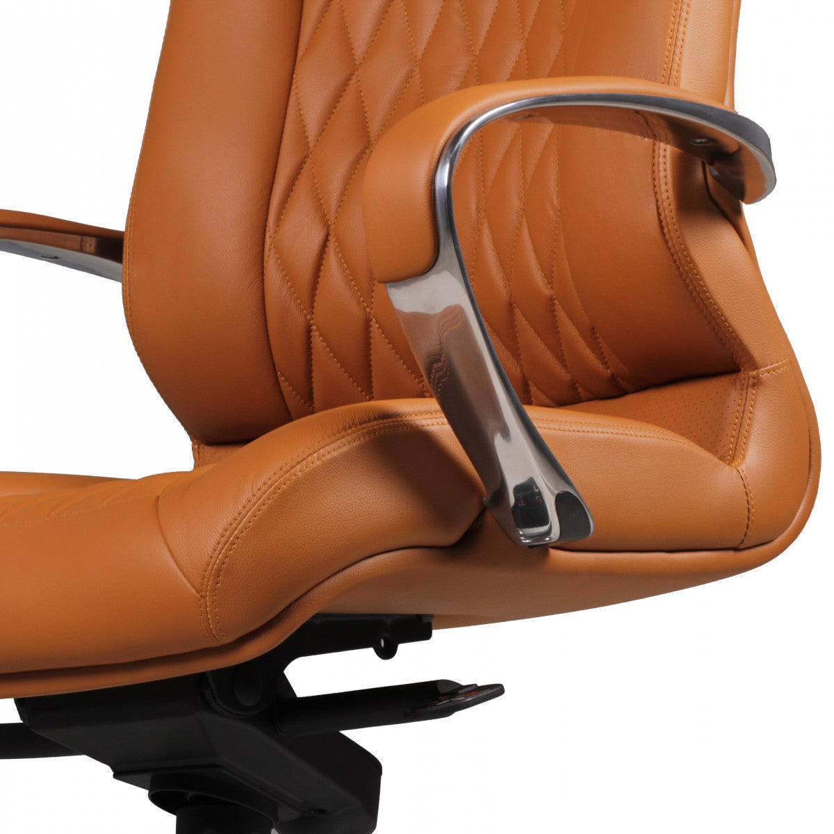 bureaustoel MONTEREY lederen bureaustoel Caramel 120KG Executive stoel hoge rug met hoofdsteun X-XL