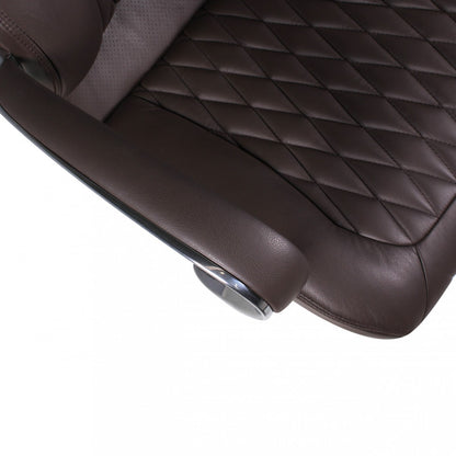 bureaustoel MONTEREY lederen bruine bureaustoel 120KG Executive stoel hoge rug met hoofdsteun X-XL