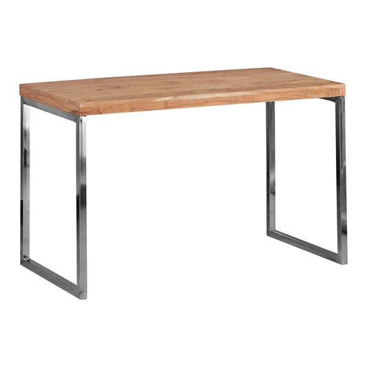 bureau hardhout Acacia computer tafel 120 x 60 cm laptop tafel Cottage console tafel met metalen poten