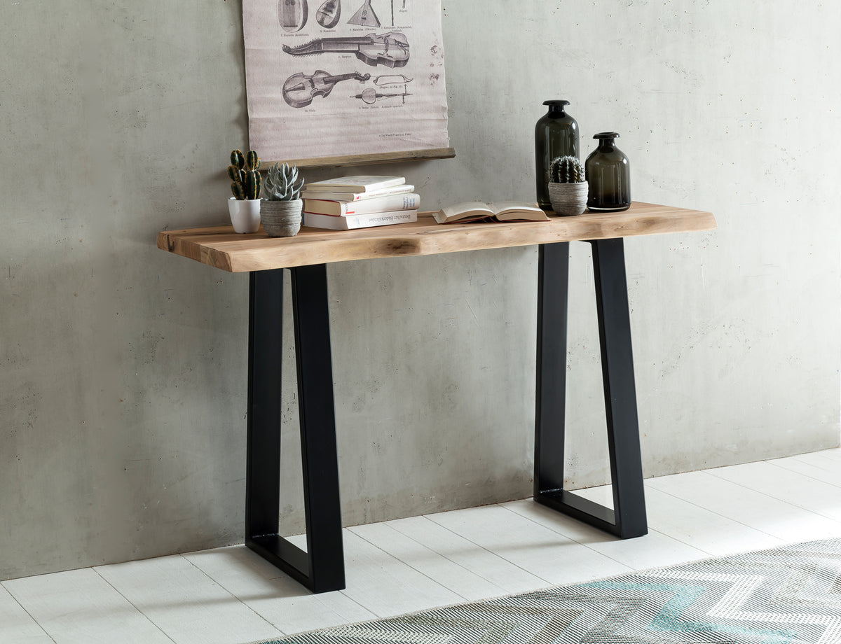 Console tafel GAYA massief acaciahout, bureau 120 cm
