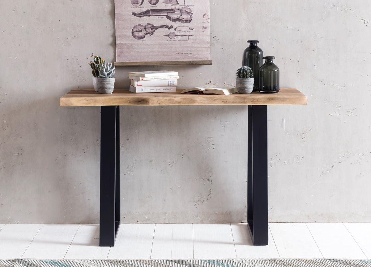 Console tafel GAYA massief acaciahout, bureau 120 cm
