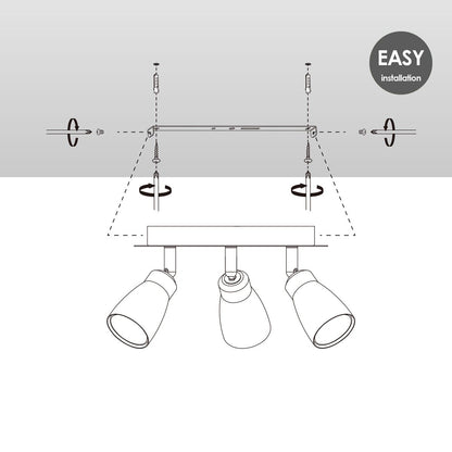 Home Sweet Home LED Opbouwspot Alba 3L - dimbare - geborsteld staal