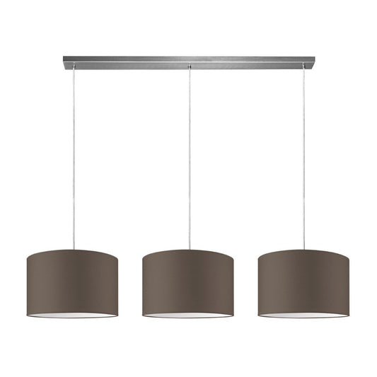 Home Sweet Home hanglamp Beam 3L, E27, taupe Lampenkap, 35cm