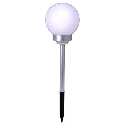 Led Buiten Spherical Spit "Ball" D: 25 cm, plastic aarde spies, wit, met geïntegreerde LED