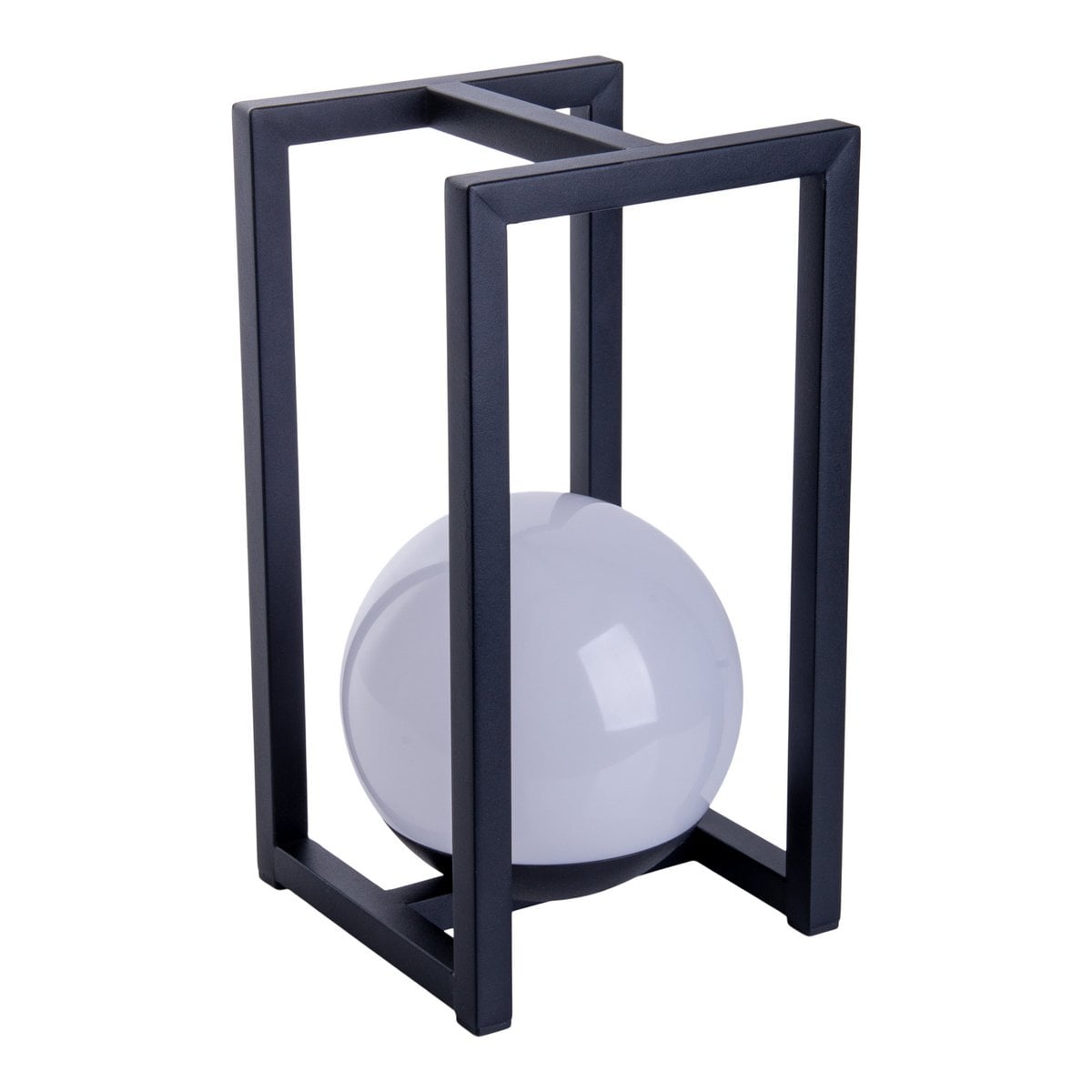 LED Decol Light Potaton voor balkon en terras, decoratietafellamp gemaakt van metaal en plastic in zwart, stevig gebouwd -in LED's, 30 x 16 x16 cm