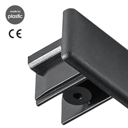 Railverlichting onderdeel eind kap 2.5/2.5/3.5cm | Zwart | Accessoires