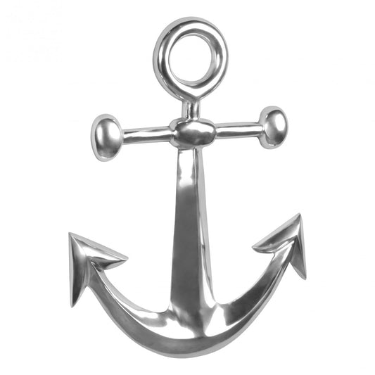Dekofigur ANCHOR aluminium decoratie gepolijst 62,5 cm standbeeld sculptuur grote Alu individueel modern XXL Maritime