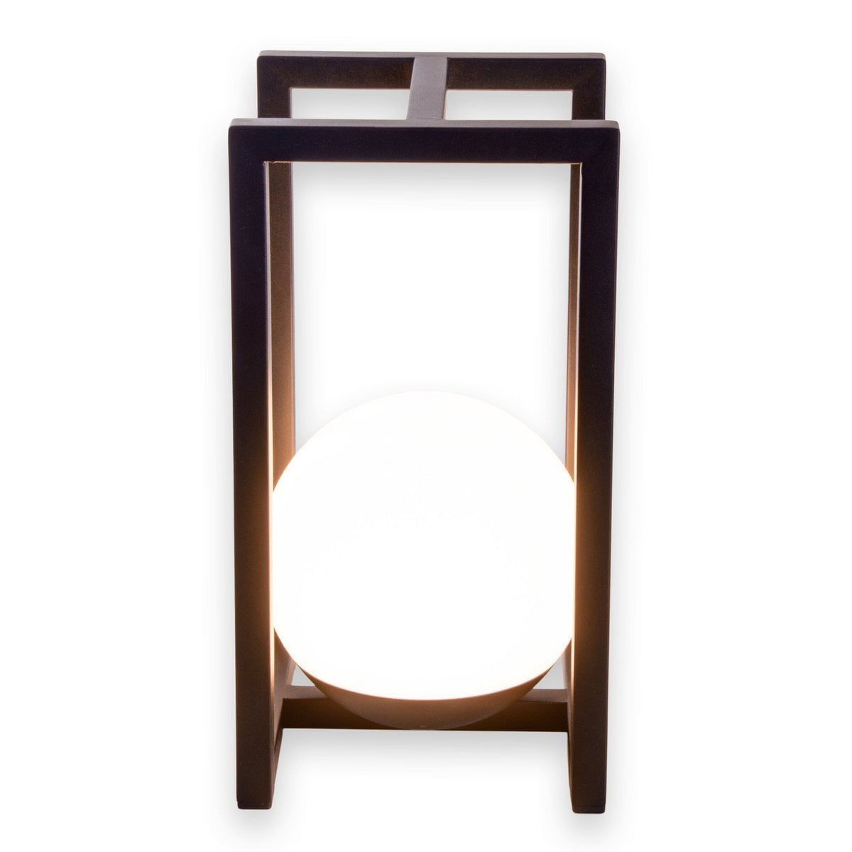 LED Decol Light Potaton voor balkon en terras, decoratietafellamp gemaakt van metaal en plastic in zwart, stevig gebouwd -in LED's, 30 x 16 x16 cm