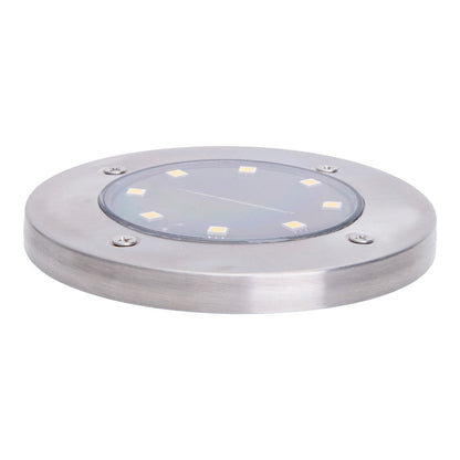 6-set LED LED-zonnebodem-zo-spit "Kian", voor buiten, spiesjes gemaakt van metaal en plastic in staal blanco, met geïntegreerde LED