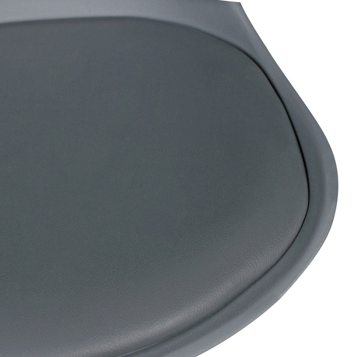 Set van 2 Retro Dining chair grijs | Scandinavian beklede stoel rugleuning | Keukenstoel gestoffeerde kunstleer