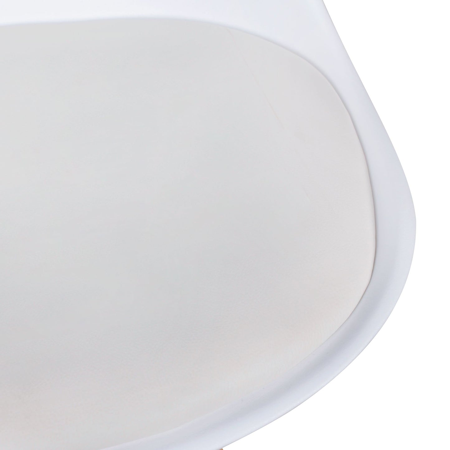 Set van 2 Retro Dining Chair Wit | Scandinavian beklede stoel rugleuning | Keukenstoel gestoffeerde kunstleer