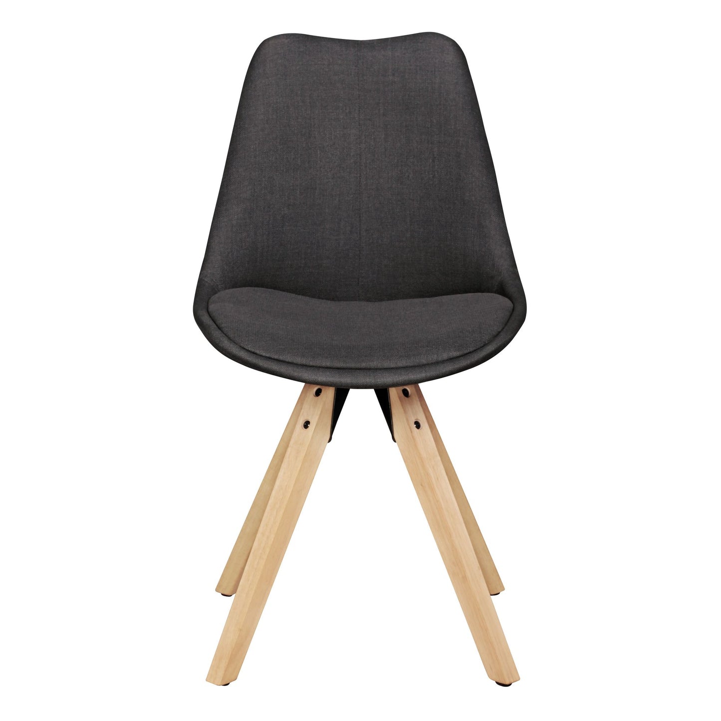 Set van 2 eetkamerstoel donkergrijs of antraciet