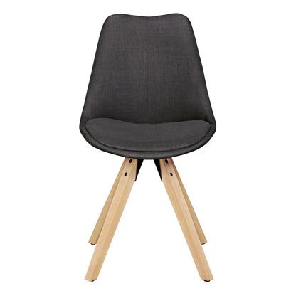 Set van 2 eetkamerstoel donkergrijs of antraciet