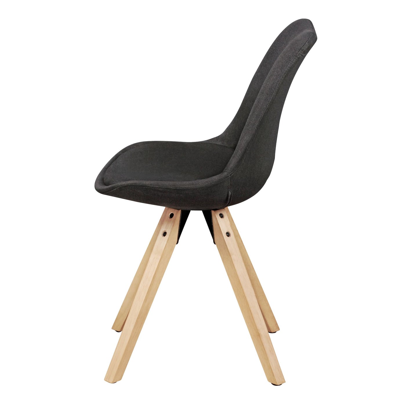 Set van 2 eetkamerstoel donkergrijs of antraciet