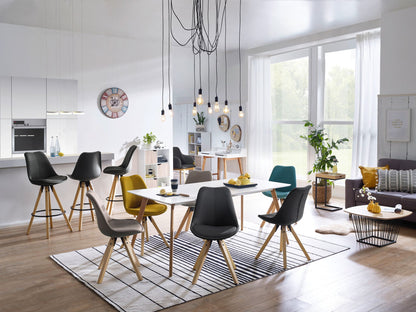 Set van 2 eetkamerstoel donkergrijs of antraciet