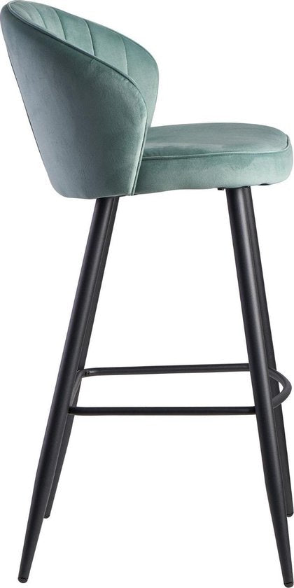Sky Style Falun Velvet Barstoel Lichtgroen