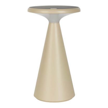 Zonne -batterijtafellamp "Palu" voor buiten en binnen, gemaakt van plastic in beige, 20 cm hoog