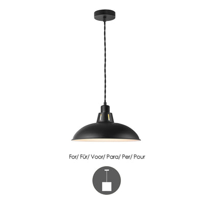 Home Sweet Home Lampenkap Altis rond zwart - B:30.5xD:30.5xH:12cm