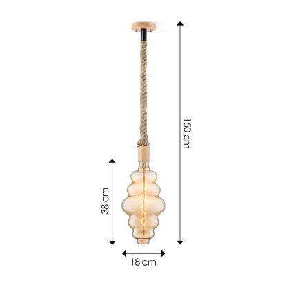 Home Sweet Home hanglamp Leonardo Cloud - G160 dimbaar E27 amber