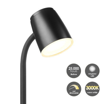 Home Sweet Home - Elbo Led Bureaulamp 4W Zwart - Verstelbare