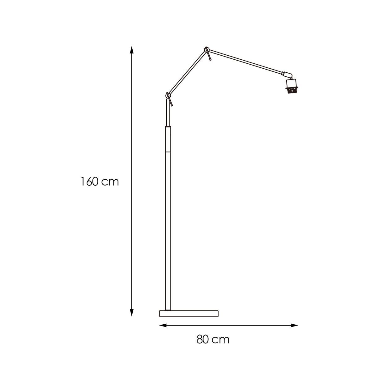 Home Sweet Home vloerlamp voet Shift 80/35/160 - Geborsteld staal