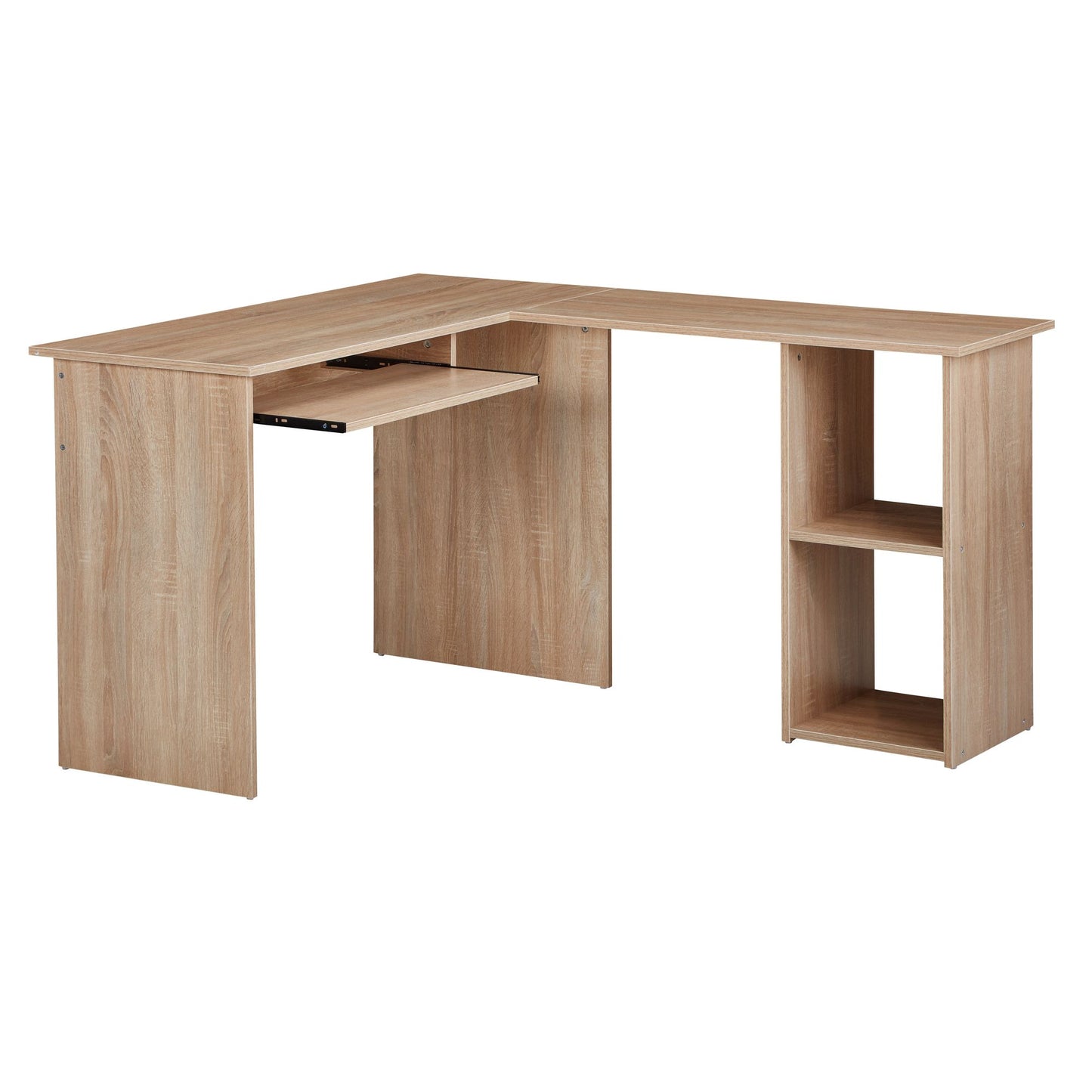 design bureau  140 x 75,5 x 120 cm Sonoma | Bureau met plank studeerkamer thuiskantoor tafel kantoor modern
