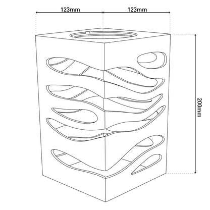 LED Decoratief-Solar Light "Hilda", 12,3 x 12,3 cm, 20 cm hoog, gemaakt van hoogwaardige plastic, bruin-beige marmeren afwerking, geïntegreerde LED, warm wit