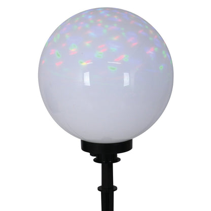 Buiten de Spitical Spit "Ball" D: 40 cm, voor buiten, plastic aarde spies, wit, E27, - Wegelettes