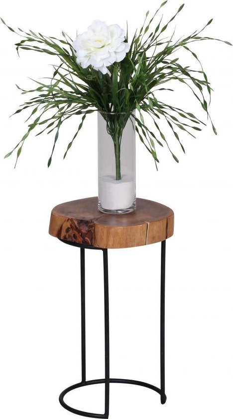 Gate39 - Akola 28 x 28 Bijzettafel Rond - Bruin