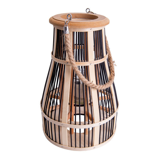 Decollicht "Korbinian" inclusief Solar Led Candle for Garden and Balcony, van Rattan in Nature, Solar Lamp Hoogte 35 cm
